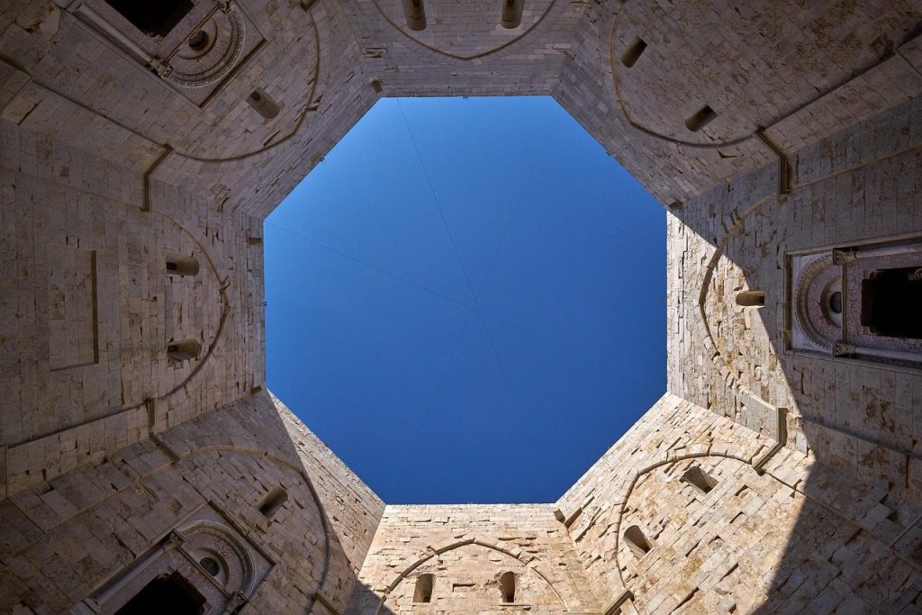 castel del monte, italy, puglia, castle, world heritage, octagon, heaven, template, architecture, puglia, octagon, octagon, octagon, octagon, octagon