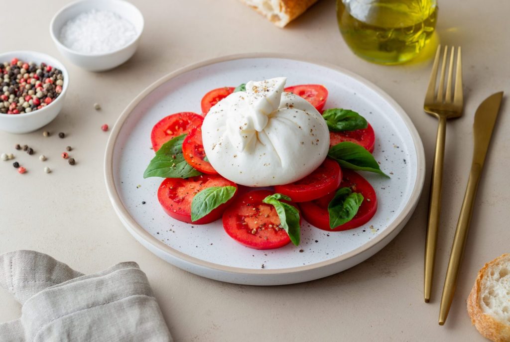 Piatti tipici della Puglia con orecchiette, burrata, focaccia barese e prodotti della tradizione gastronomica