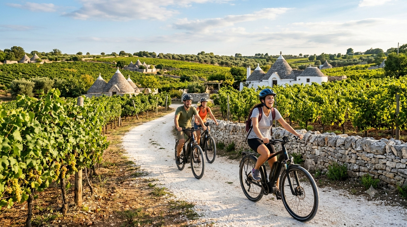Escursione in eBike tra i vigneti della Valle d’Itria in puglia