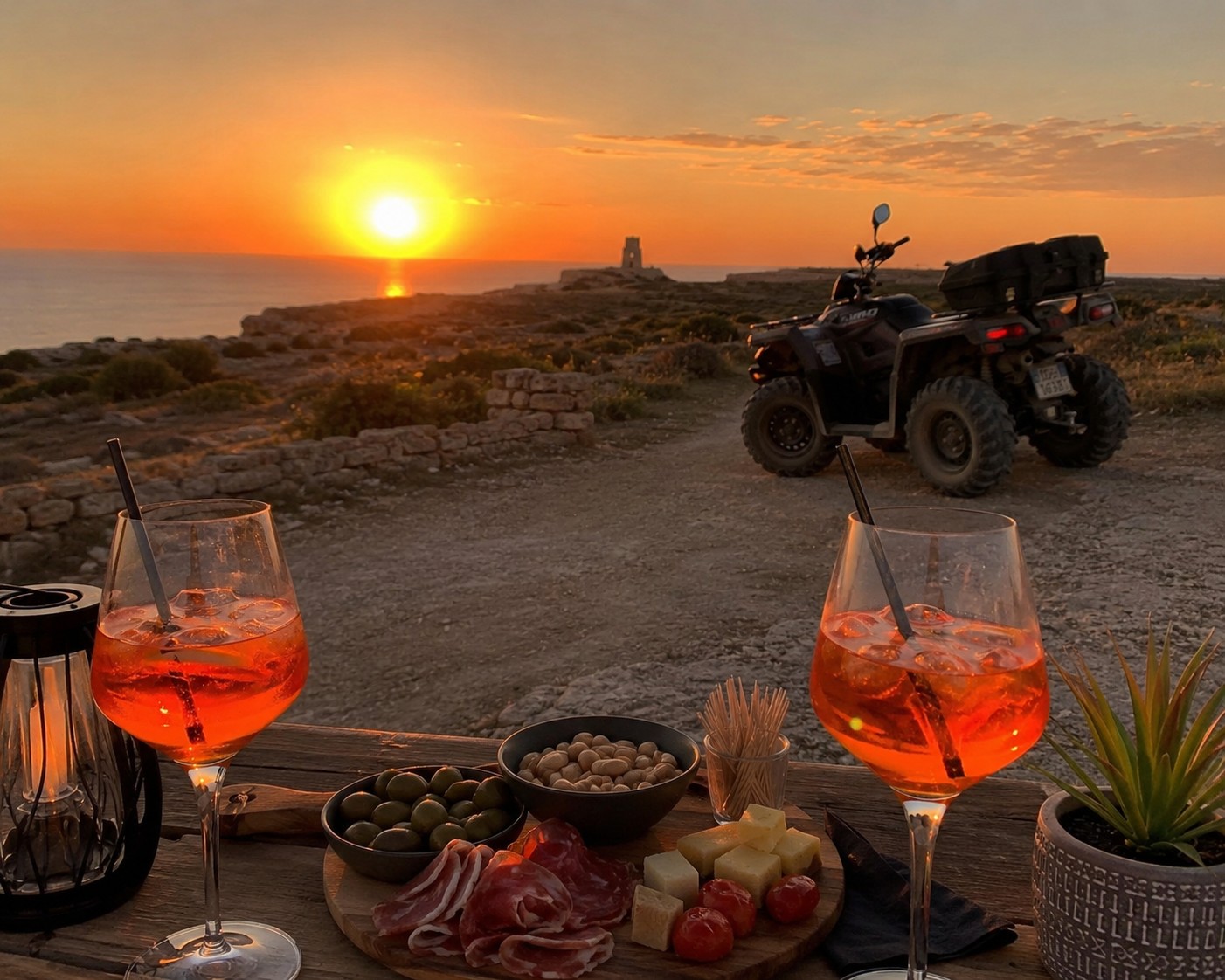 Quad tra la macchia mediterranea e il mare del Salento