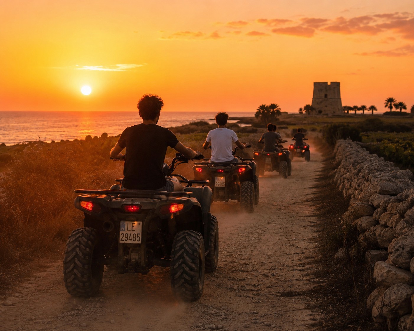 Quad tra la macchia mediterranea e il mare del Salento
